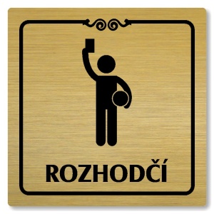 Rozhodčí, 118x118mm, zlatá, Texas